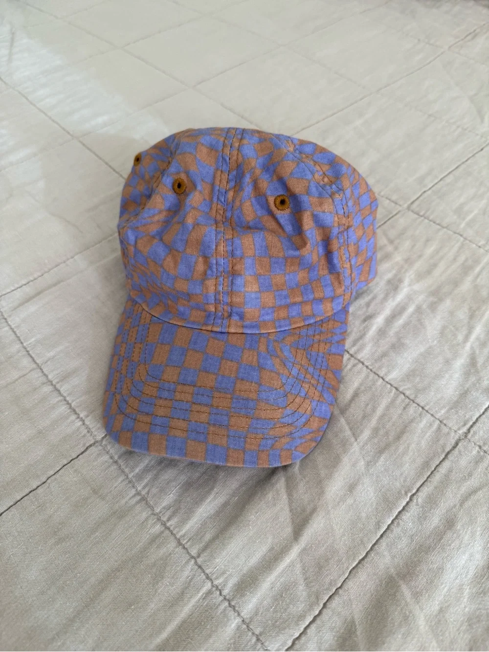 Baggu Lavender Trippy Checker Baseball Cap